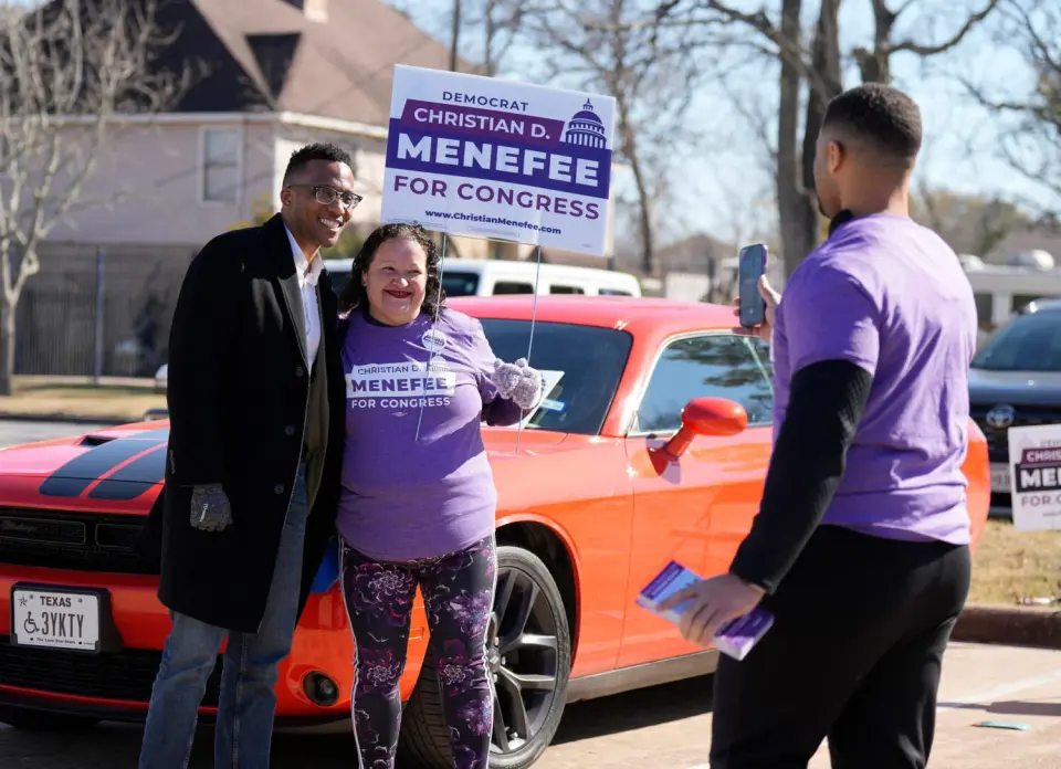 Menefee edges Green in Texas 18 runoff, eyes November showdown