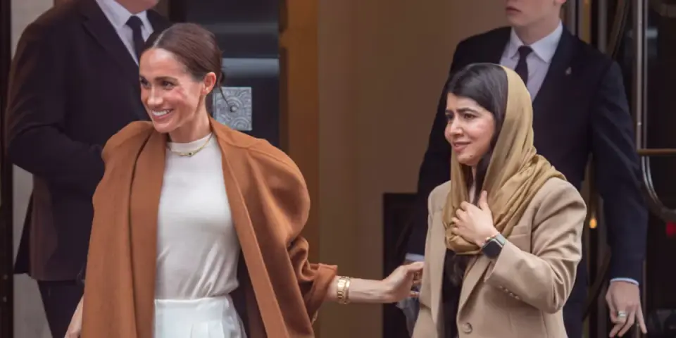 Markle Returns to London Spotlight with Yousafzai, Wearing $21,150 Emerald Necklace