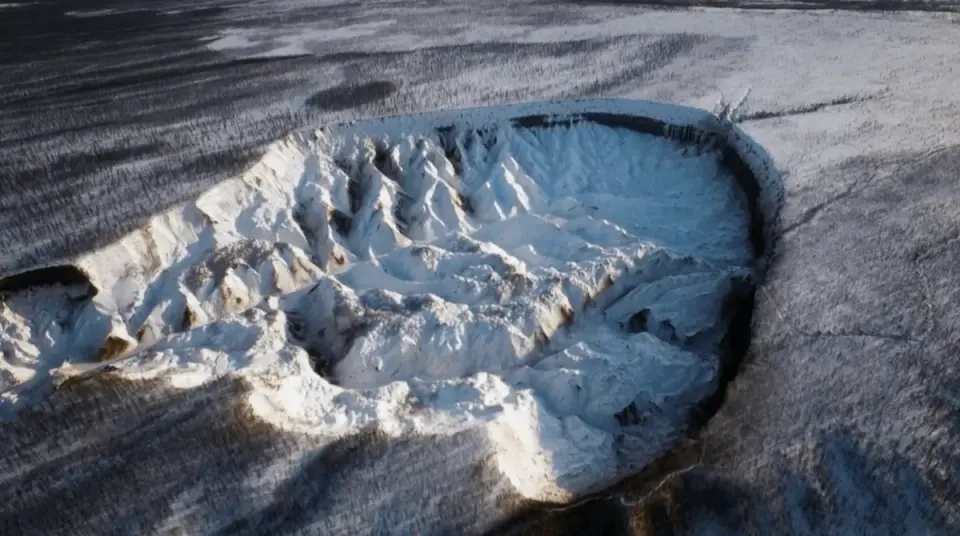 Siberia's Expanding Megaslump Reveals Ice-Age Remains and Climate Clues
