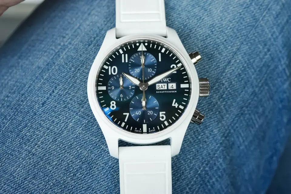 IWC’s Petit Prince Chronograph Shines in White Ceramic