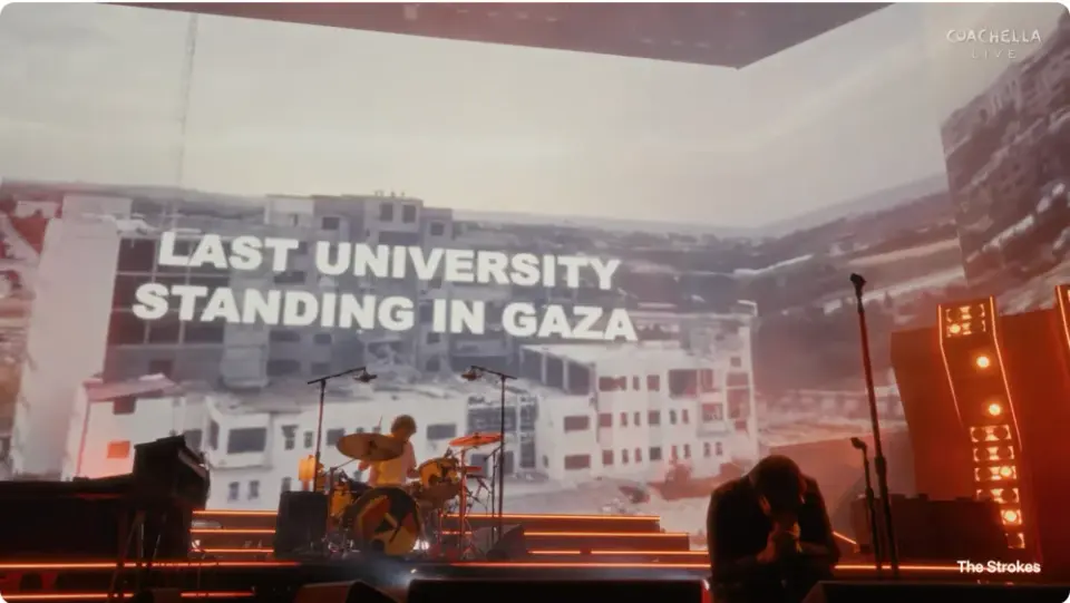 Strokes Close Coachella With Provocative Montage Targeting U.S. and Israeli Actions