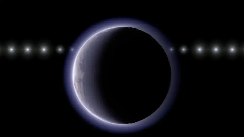 Tiny Distant World Displays Pluto-like Thin Atmosphere