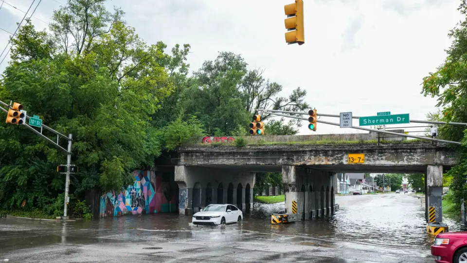 Drone footage captures Indiana flood devastation as storms trigger state emergency