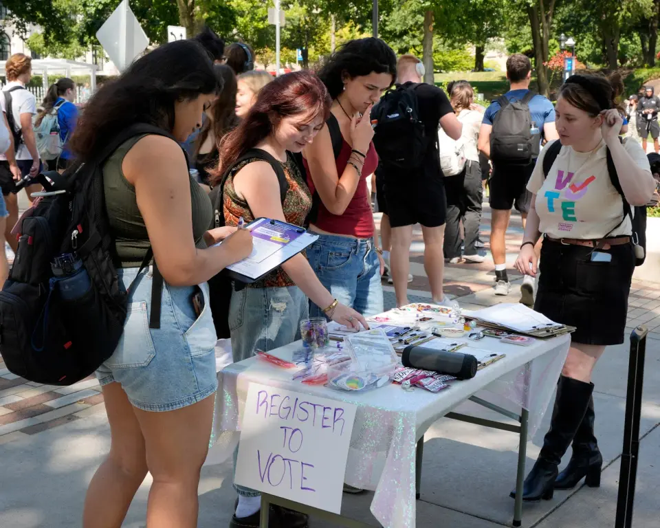 Registration surge in battleground states lifts Democratic hopes for November