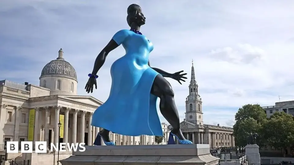 Tschabalala Self’s 'Lady in Blue' Unveiled on London’s Fourth Plinth