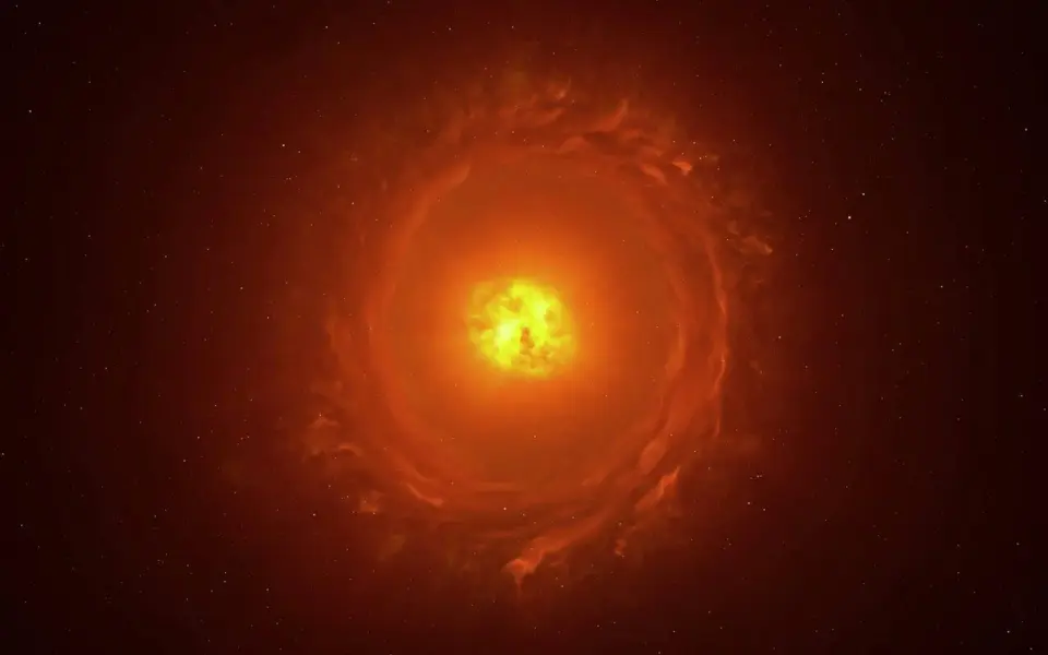 Giant Star WOH G64 Shifts Hue, Hinting at Impending Supernova