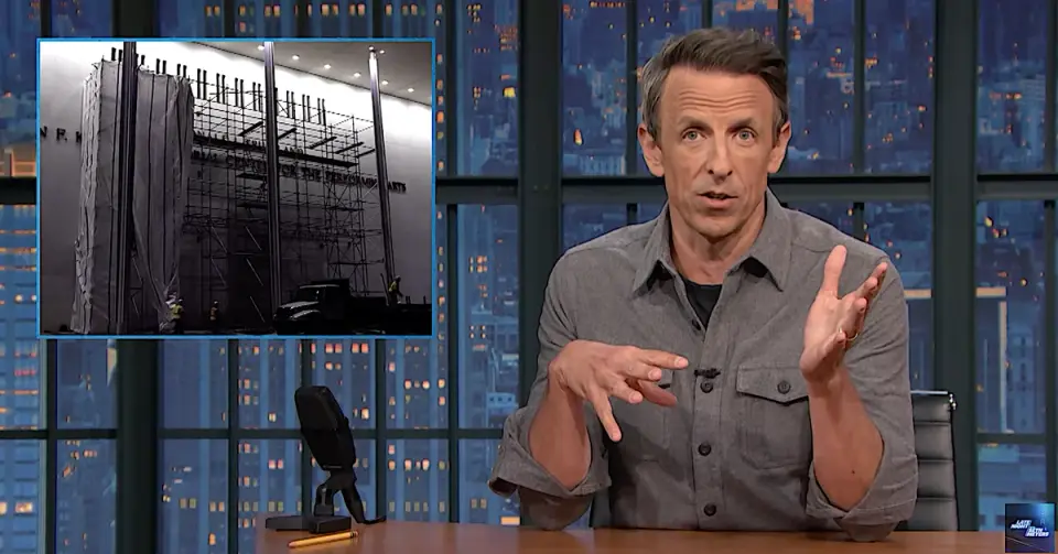 Meyers Mocks Trump's Sensitivity After Kennedy Center Name Removal