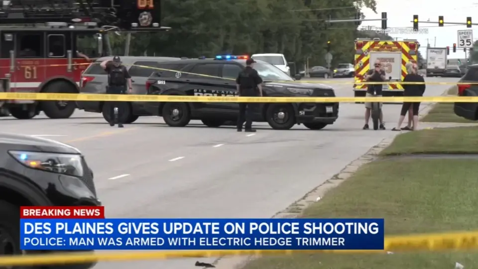 Des Plaines officer shoots man during hedge-trimmer confrontation in domestic dispute