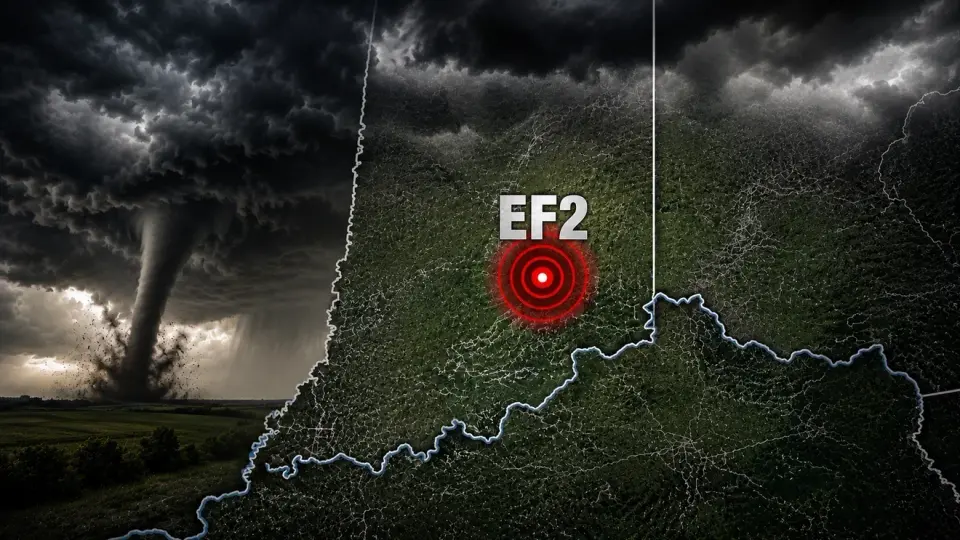 EF2 Tornado Confirmed in Franklin County, Indiana Near Drewersburg