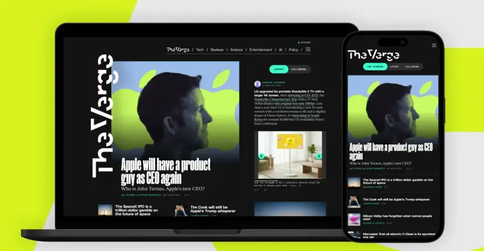 Verge Overhauls Homepage to Split Big Stories from the Firehose