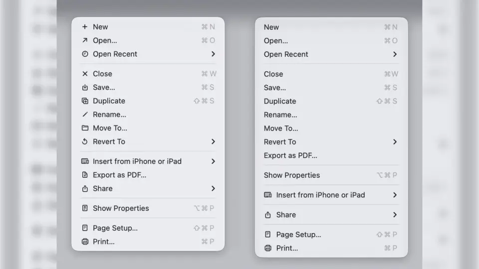 macOS 27 Drops Tahoe’s Menu Icons in a Move Toward Simpler UI