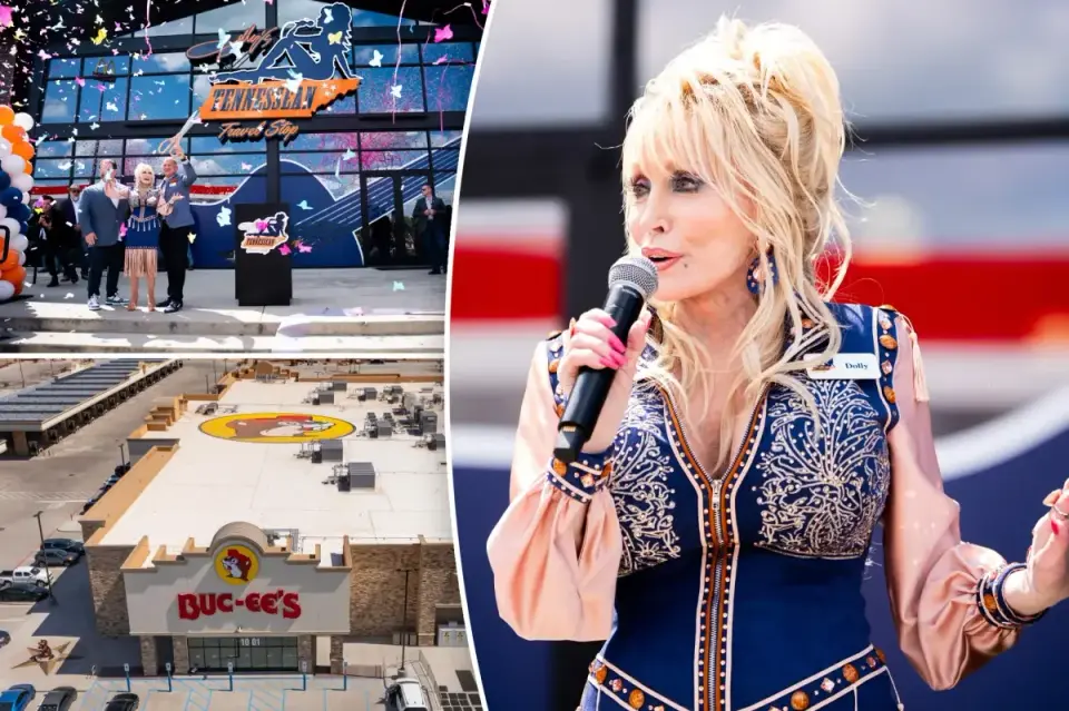 Dolly Parton Unveils Dolly’s Tennessean Travel Stop, Takes a Friendly Jab at Buc-ee’s