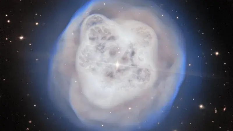 Two Stars, One Dazzling Death: New View of the Crystal Ball Nebula
