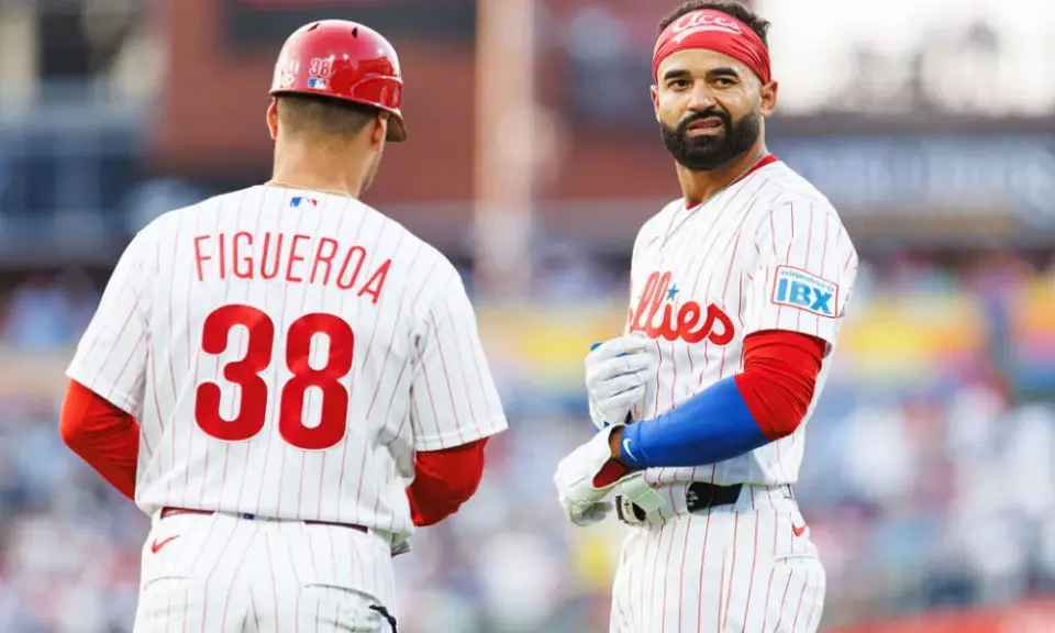 Hill Exits After Crashing Into Center-Field Wall in Extras as Phillies Fall to Nationals